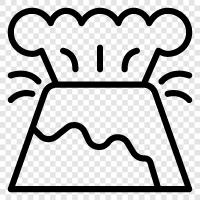 Eruption, Caldera, Magma, Geologie symbol