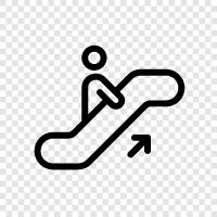 Escalator, Moving, Moving Up, Elevator icon svg