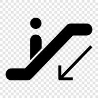 Escalator, Down, Escalator Down icon svg