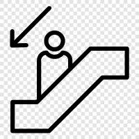 Escalator Maintenance, Escalator Safety, Escalator Parts, Escalator icon svg