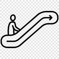 Escalator, Elevator, Transport, Escalator Up icon svg