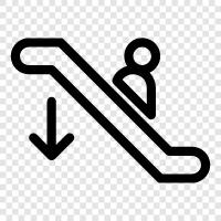 Escalators, Elevators, Moving stairs, Escalator icon svg