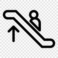 Escalators, moving, moving up, transportation icon svg