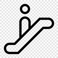 Escalators, Moving Escalators, Moving Stairs, Moving Steps icon svg