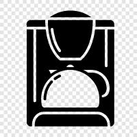 espresso maker, coffee pot, coffee maker cleaning, coffee maker filters icon svg