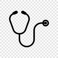 essential tool for doctors, listening to, Stethoscope icon svg