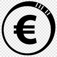 euro banknotes, euro coins, euro banknotes denominations, euro coins denominations icon svg