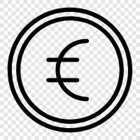 euro coins, european coins, euro currency, euro coins value icon svg