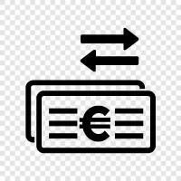 euro, transfers, money, currency ikon svg