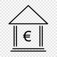 Euro, Banks, European, Money icon svg