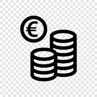 euro, coins, euro coins, euro currency icon svg