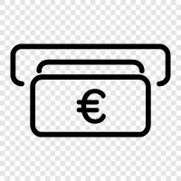 euro, money, euro bills, euro notes icon svg