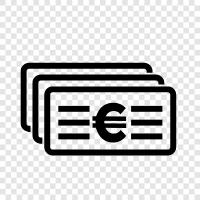 euro, nakit, para, para birimi ikon svg