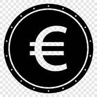 euro, coins, circulation, europe ikon svg