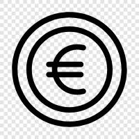 EuroZone, EuroWährung, EuroBank, EuroMünzen symbol