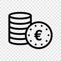 europe, European, currency, money ikon svg