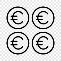 Euros, European Union, European, currency icon svg