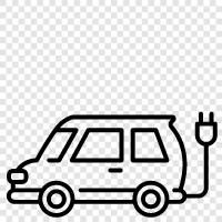 Electric Vehicle, EV charging station, EV battery, electric car technology icon svg
