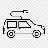 Hybrid Car, Plugin Car, Battery Electric Car, Solar icon svg