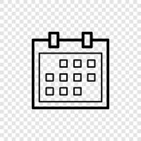 events, diary, schedule, appointments icon svg