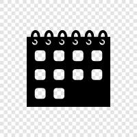 events, appointments, diary, schedule icon svg