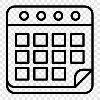events, diary, schedule, appointments icon svg