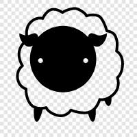 ewe, lamb, fleece, wool icon svg