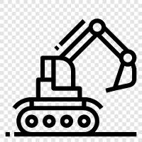 excavator, mining, mining equipment, mining equipment supplier icon svg