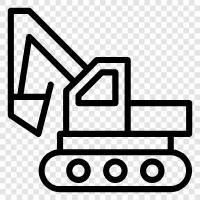 excavator, construction, heavy equipment, construction equipment icon svg