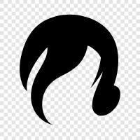 extensions, hairpieces, hair dye, hair stylist icon svg