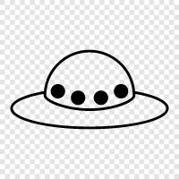 extraterrestrial, spacecraft, unidentified flying object, alien icon svg