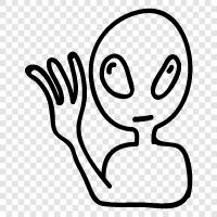 Extraterrestrial, Extraterrestrial life, UFO, alien icon svg