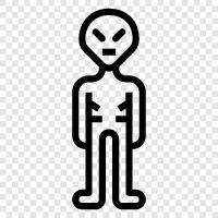 extraterrestrial, space, UFO, alien abduction icon svg