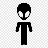 extraterrestrial, mysterious, space, UFO icon svg