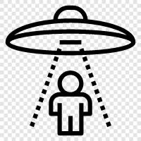 extraterrestrial, unidentified flying object, ufo sightings, UFO conspiracy icon svg