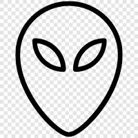 extraterrestrial, space, UFO, extraterrestrial life icon svg