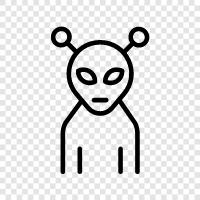 extraterrestrial, space, science fiction, UFO icon svg