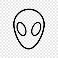 extraterrestrial, intergalactic, space, extraterrestrial life icon svg