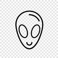 extraterrestrial, space, extraterrestrial life, UFO icon svg