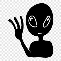 extraterrestrial, space, science, UFO icon svg