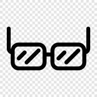 eyeglasses, frames, lenses, sunglasses icon svg