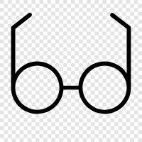 eyeglasses, spectacles, specs, prescription glasses icon svg