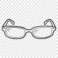 eyeglasses, optical, corrective, spectacles icon svg