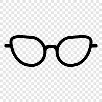 eyeglasses, optical glass, prescription glasses, eyeglasses stores icon svg