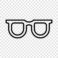 eyeglasses, spectacles, contact lenses, prescription glasses icon svg