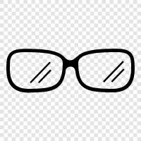 eyeglasses, prescription glasses, sunglasses, wraparound sunglasses icon svg