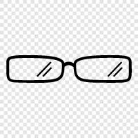 eyeglasses, prescription glasses, sunglasses, corrective lenses icon svg