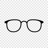 eyeglasses, sunglasses, corrective lenses, prescription lenses icon svg