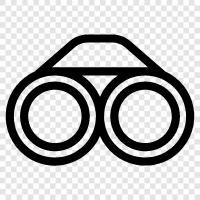 eyeglasses, telescopes, view, magnification icon svg