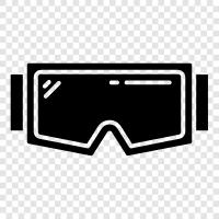 eyeglasses, spectacles, contact lenses, goggles for swimming icon svg